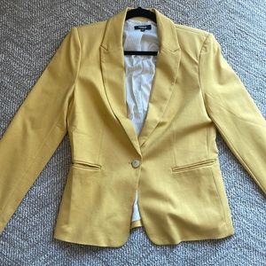 Golden yellow soft women’s blazer in Medium
